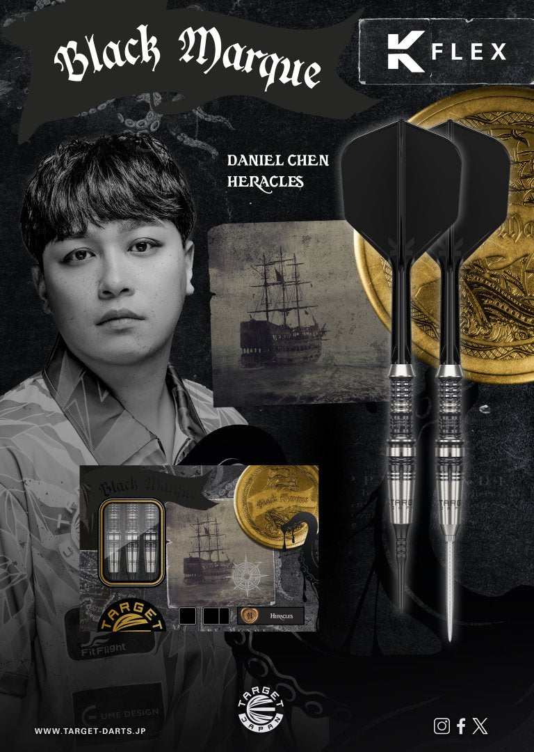Target Japan - Black Marque Heracles - 90% - Steeldarts - Direct Darts - 4