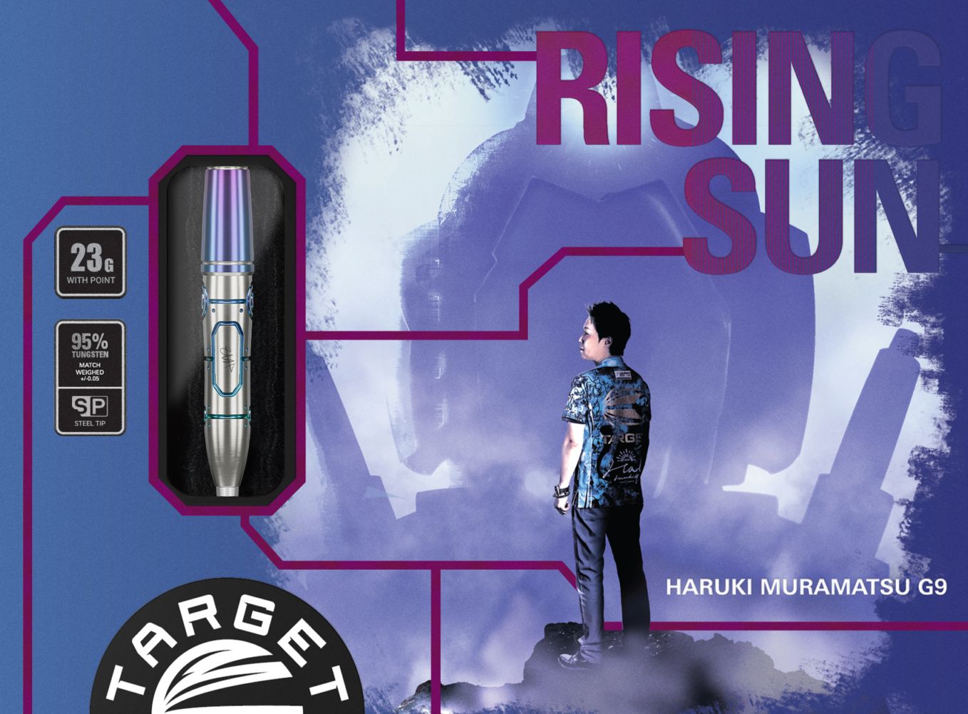 Target Japan - Rising Sun G9 No Groove - 95% - Steeldarts - Direct Darts - 4