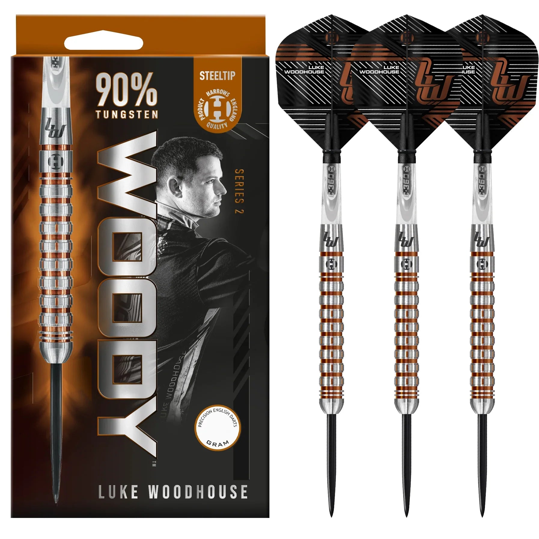 Harrows - Luke Woodhouse Series 2 90% - Steeldarts - Direct Darts - 2