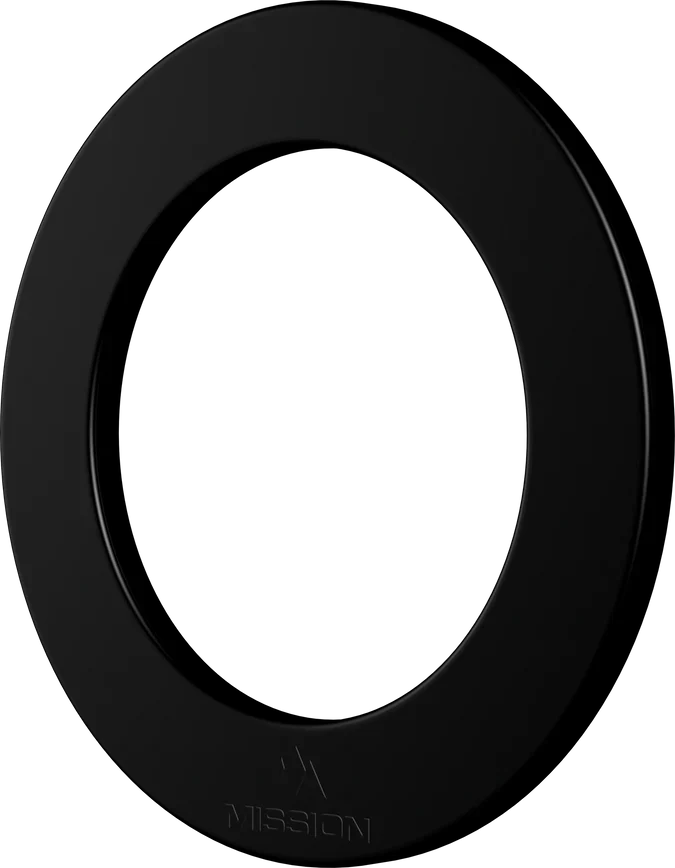 Mission - Logo 3D - Heavy Duty - Schwarz - Dartboard Surround - Direct Darts - 2