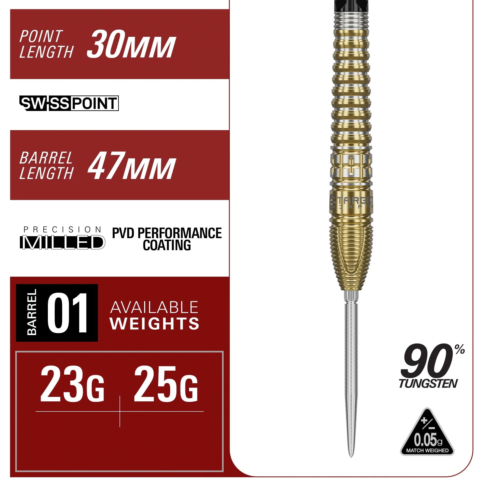 Target Japan - Prime Series Hot Shot Gen3 - 90% - Steeldarts - Direct Darts - 4