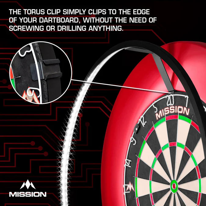 Mission - Torus Beleuchtungs Halterung (3 Stück) - Direct Darts - 5