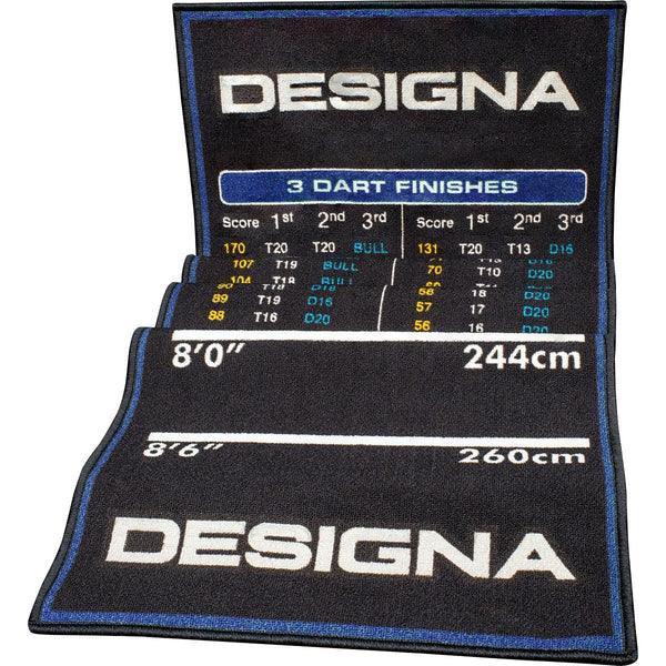 Designa - Checkout Tafel - Rutschfeste Beschichtung - 290Cm*80Cm - Blau - Dartmatten - Direct Darts - 3