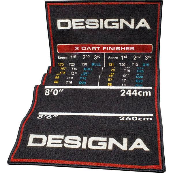 Designa - Checkout Tafel - Rutschfeste Beschichtung - 290Cm*80Cm - Rot - Dartmatten - Direct Darts - 3