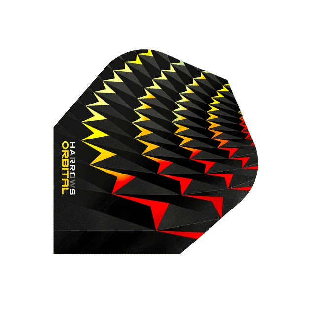 Harrows - Orbital Rot/Gelb - 100 Micron - Dart Flights - Direct Darts - 1