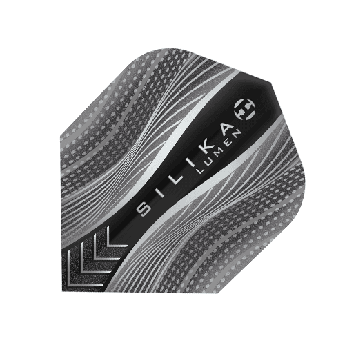 Harrows - Silika Lumen No6 Grau/Schwarz - 100 Micron - Dart Flights - Direct Darts - 1