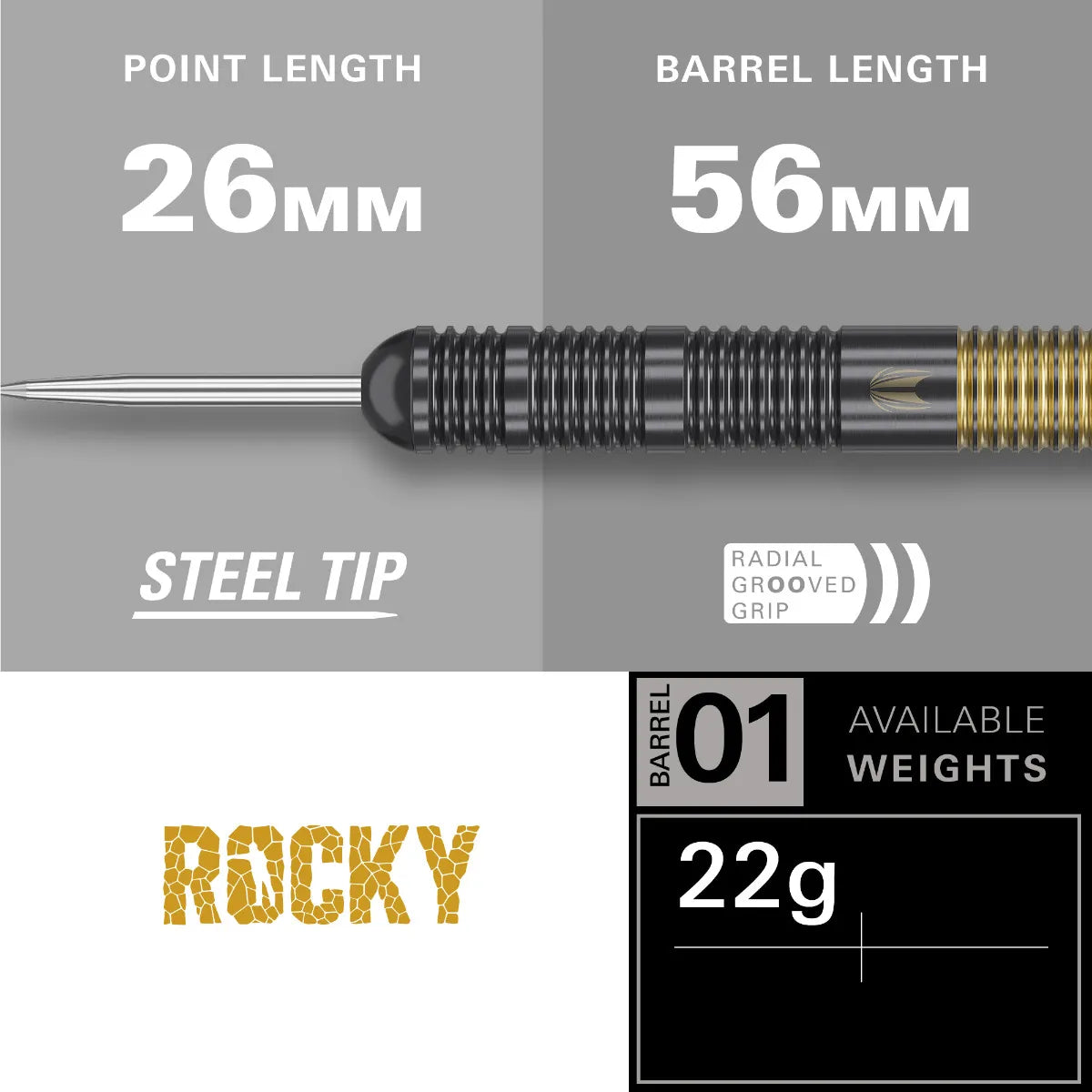 Target - Josh Rock Brass - Steeldarts - Direct Darts - 3