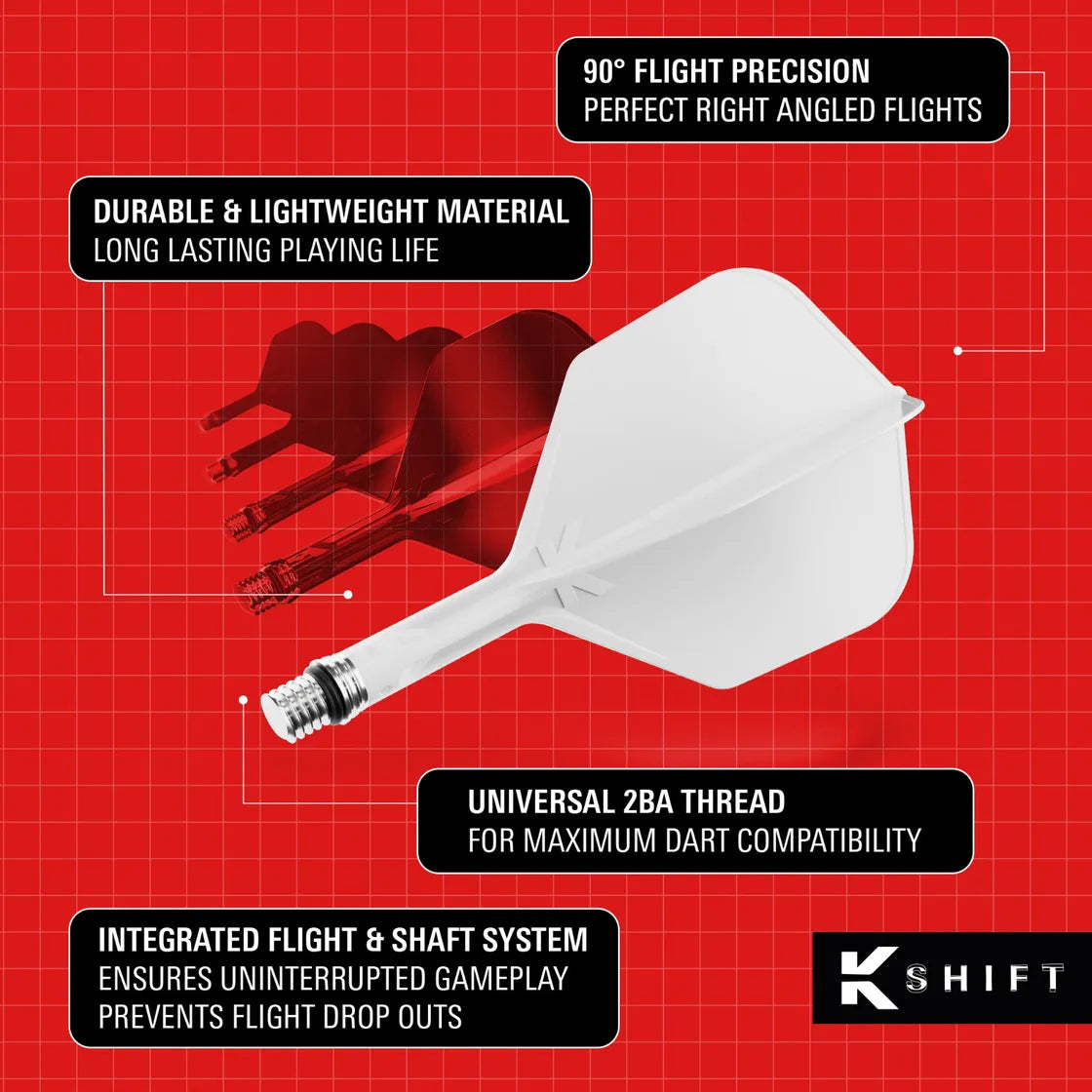 Target - K-Shift Weiß - No6 - Flight Systeme - Direct Darts - 4