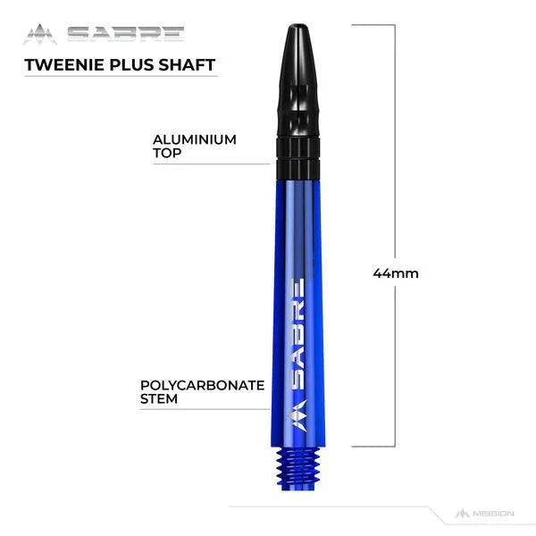Mission - Sabre - Polycarbonat - Blau - Schwarz Top - Dart Shafts - Direct Darts - 6