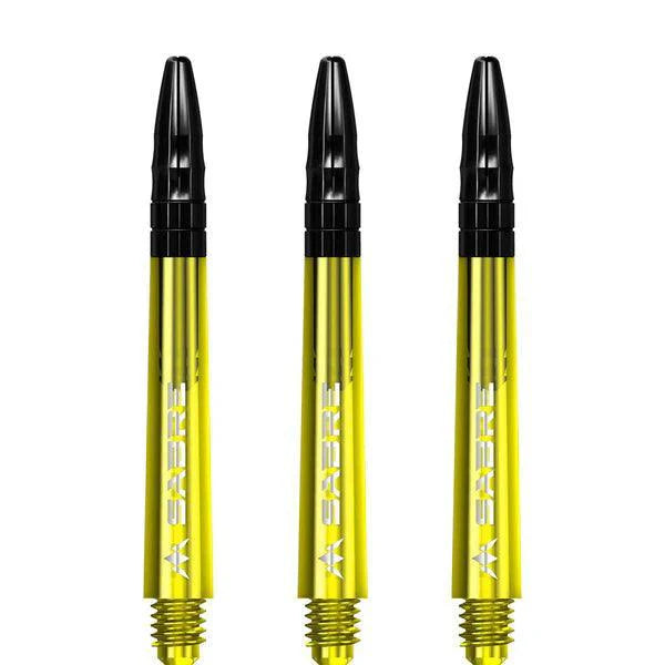 Mission - Sabre - Polycarbonat - Gelb - Schwarz Top - Dart Shafts - Direct Darts - 4