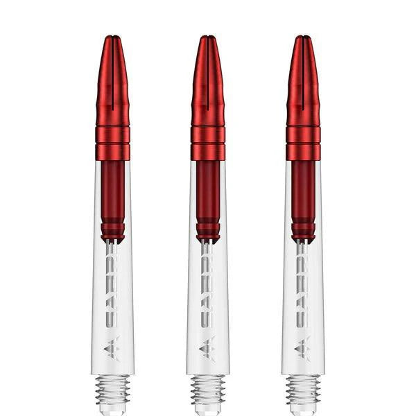 Mission - Sabre - Polycarbonat - Klar - Rot Top - Dart Shafts - Direct Darts - 4