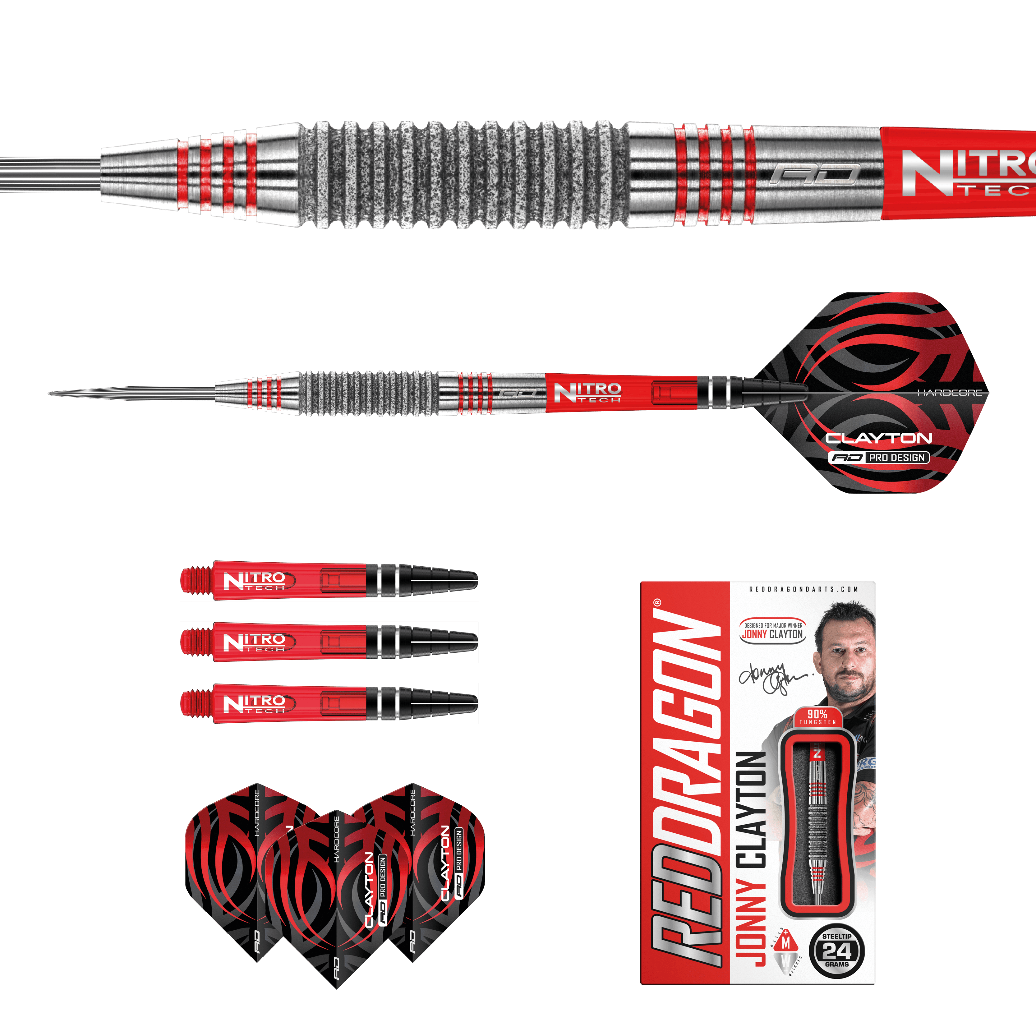 Red Dragon - Jonny Clayton Element 90% - Steeldarts - Direct Darts - 5