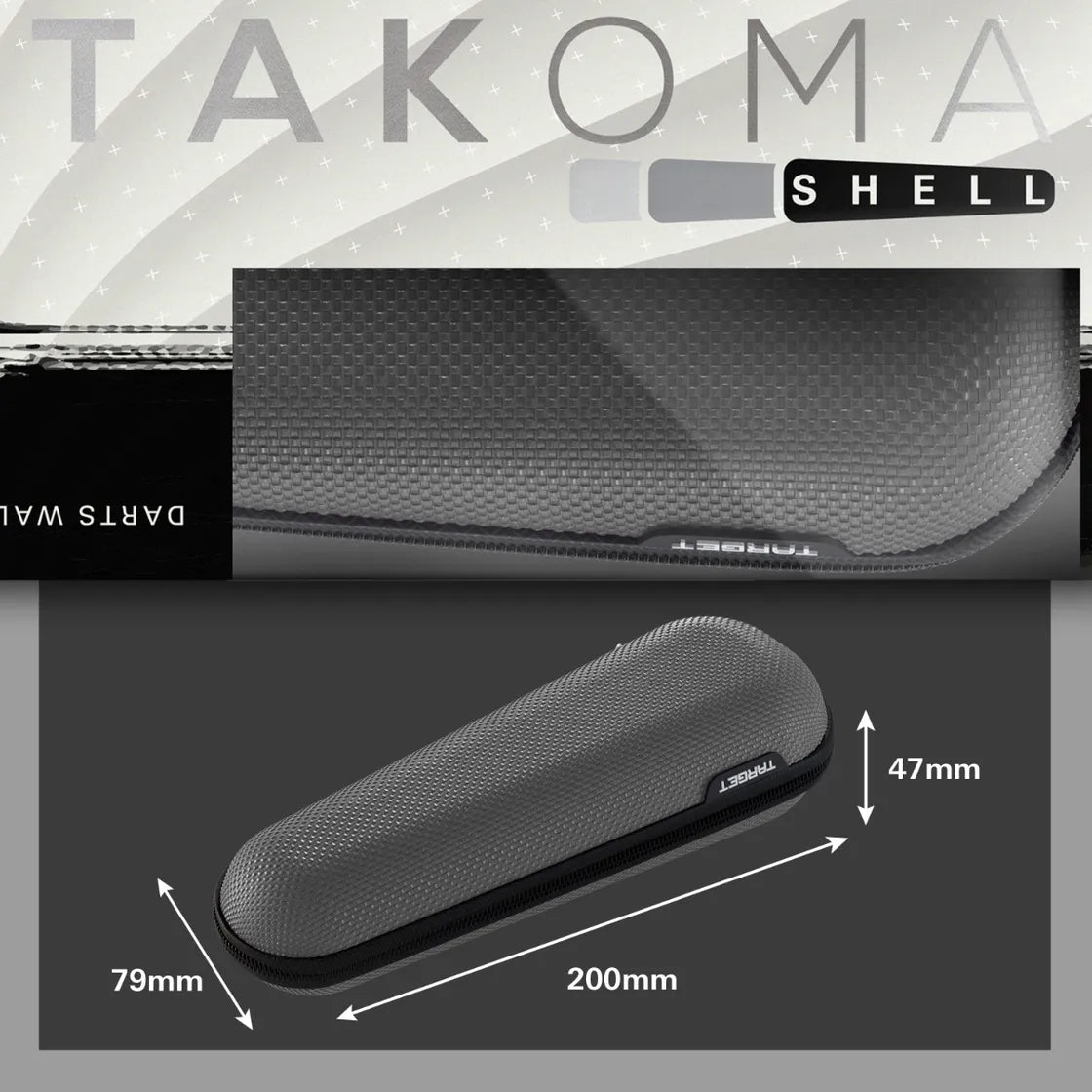 Target Japan - Takoma - Shell - Grau - Darts Taschen - Direct Darts - 5