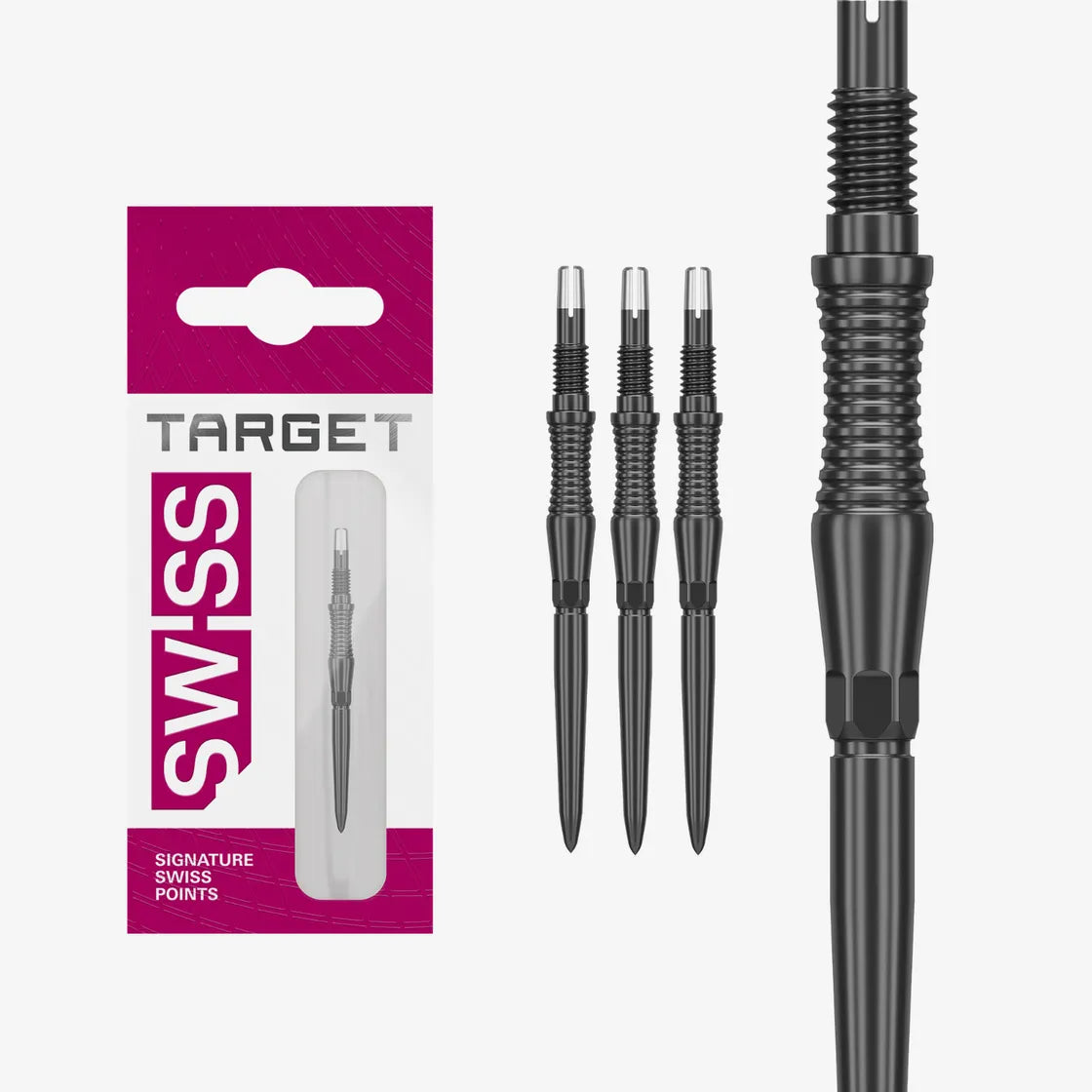 Target - Signature Swiss Point Rst - Schwarz - Steeldart Spitzen - Direct Darts - 1