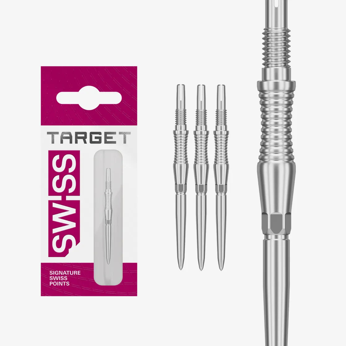 Target - Signature Swiss Point Rst - Silber - Steeldart Spitzen - Direct Darts - 1