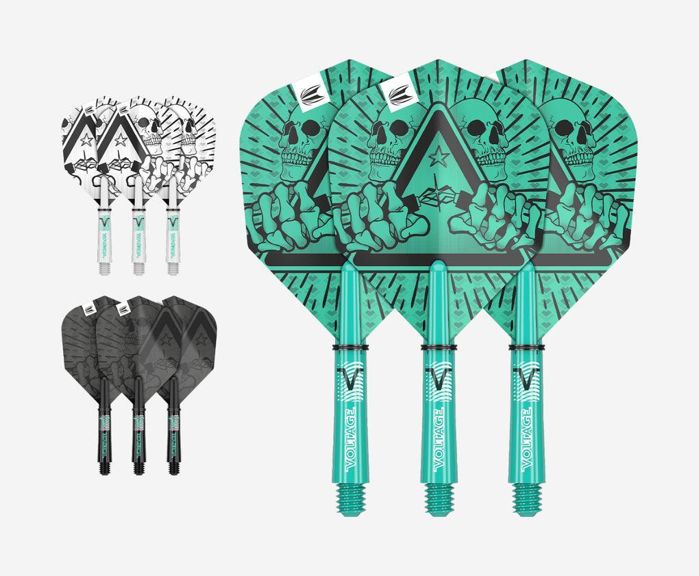 Target - Rob Cross Ink - Flight / Shaft Set - No6 - 3 Sets (9 Stück) Dart Shafts / Flights Set - Direct Darts - 1