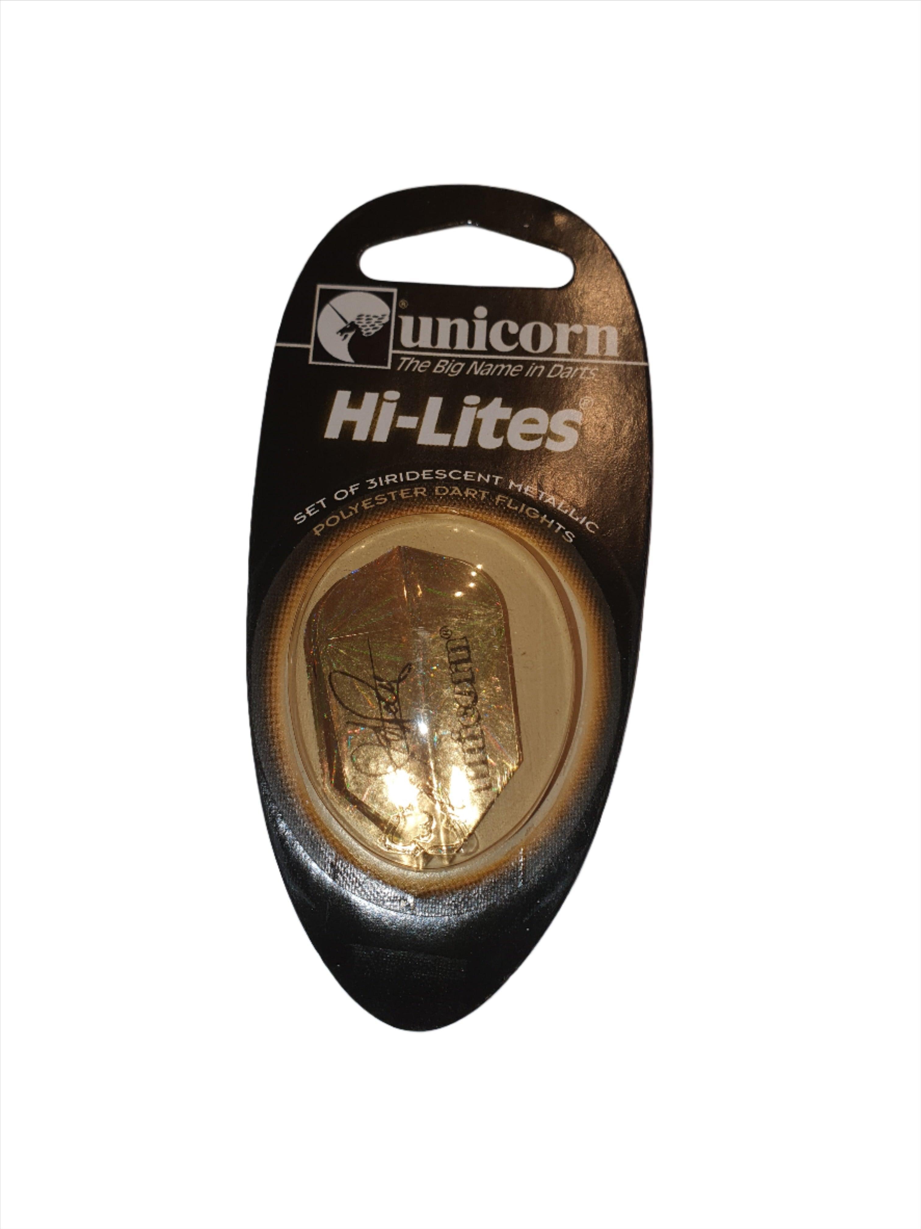 Unicorn - Authentic - John Part - Gold - Slim - 100 Micron - Dart Flights - Direct Darts - 1