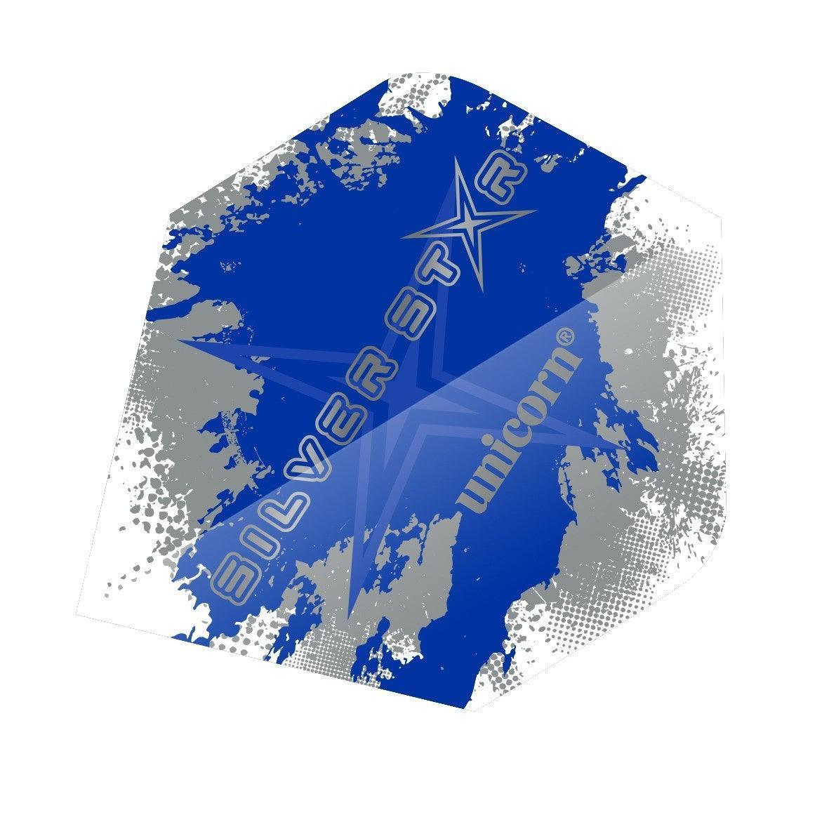 Unicorn - Core Plus Silverstar Tartan - 75 Micron - Darts Flights - Direct Darts - 1