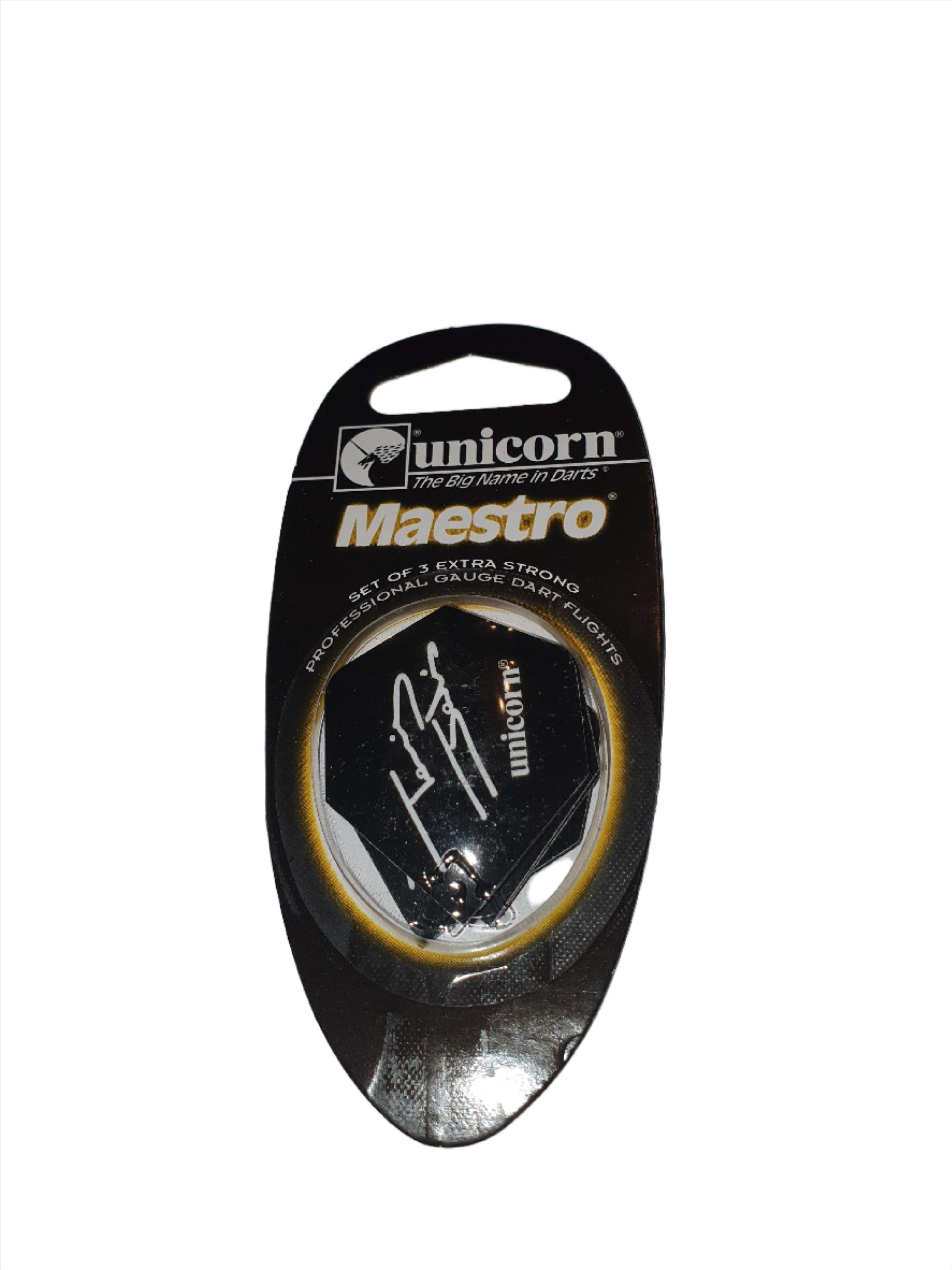 Unicorn - Maestro - Terry Jenkins - Black - Plus - 100 Micron - Dart Flights - Direct Darts - 1