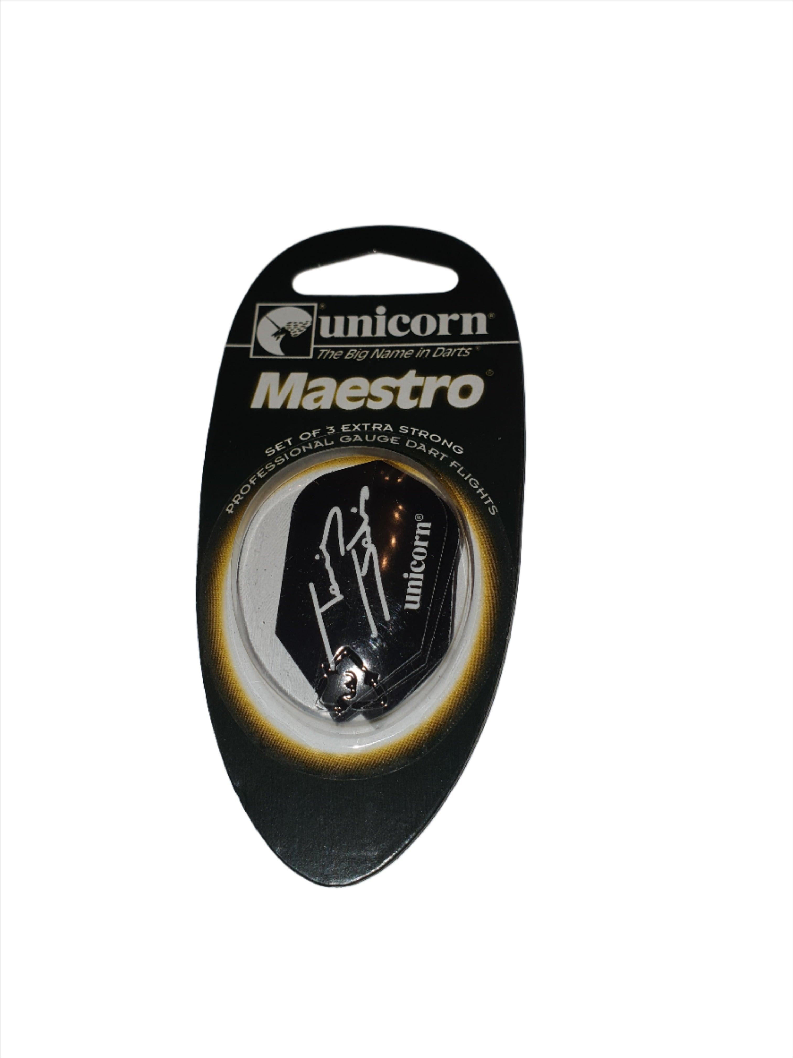 Unicorn - Maestro - Terry Jenkins - Black - Slim - 100 Micron - Dart Flights - Direct Darts - 1