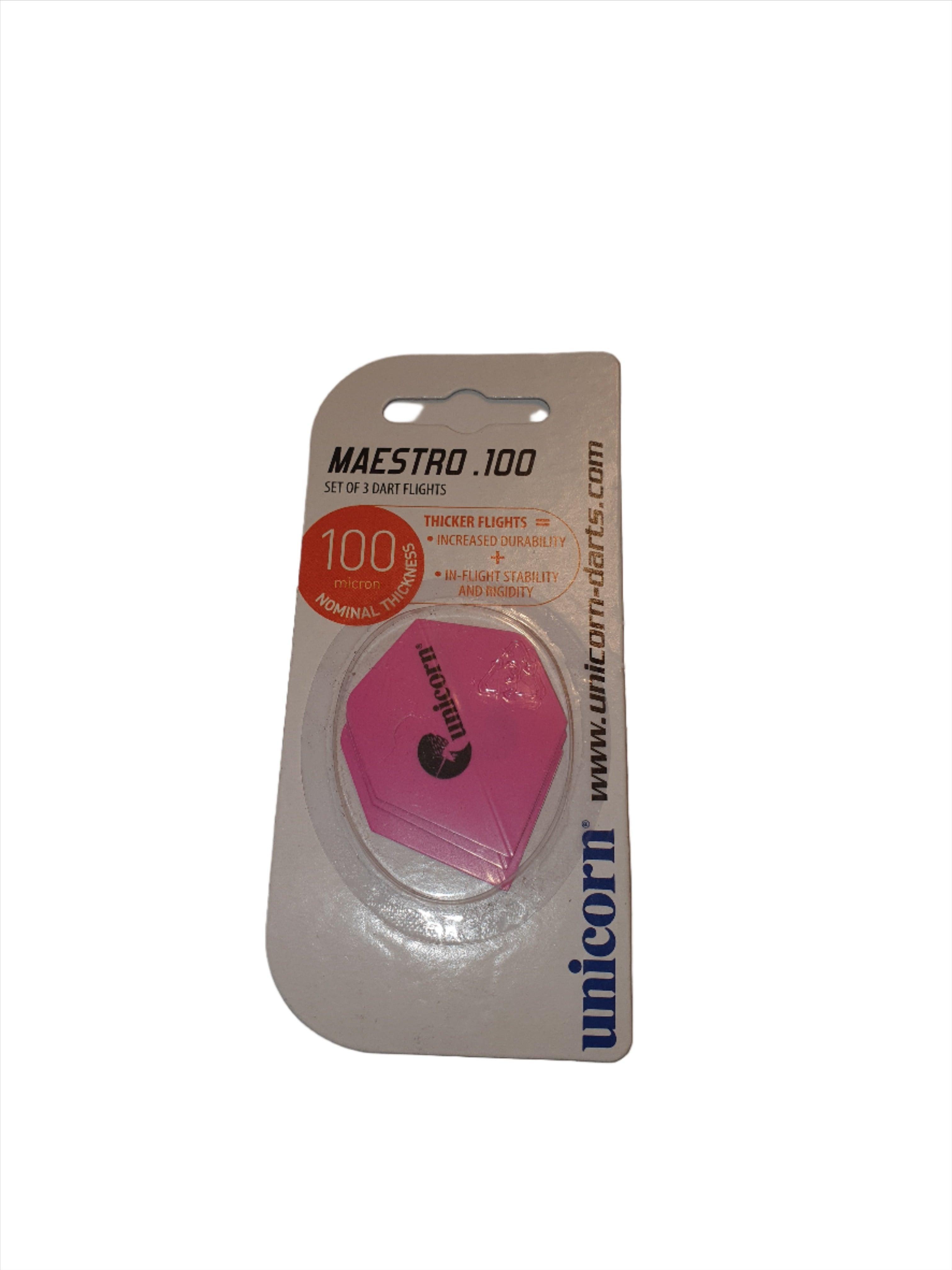 Unicorn - Maestro - Upl Logo - Pink - Plus - 100 Micron - Dart Flights - Direct Darts - 1
