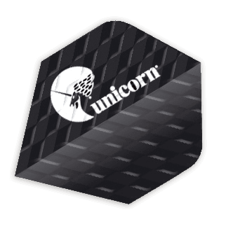 Unicorn - Q Plus Q2 Schwarz - 100 Micron - Darts Flights - Direct Darts - 1