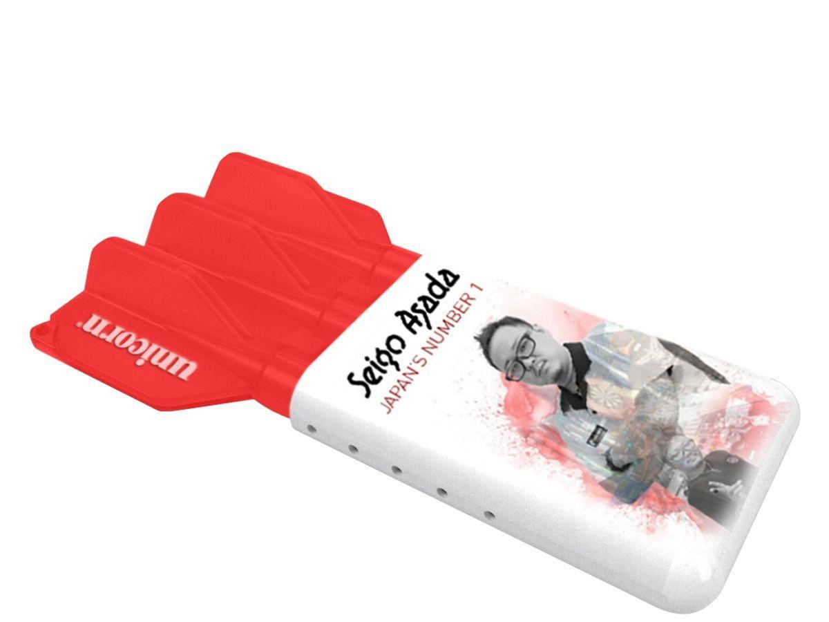 Unicorn - Seigo Asada - 3Up - Rot/Wht - Darts Taschen - Direct Darts - 1