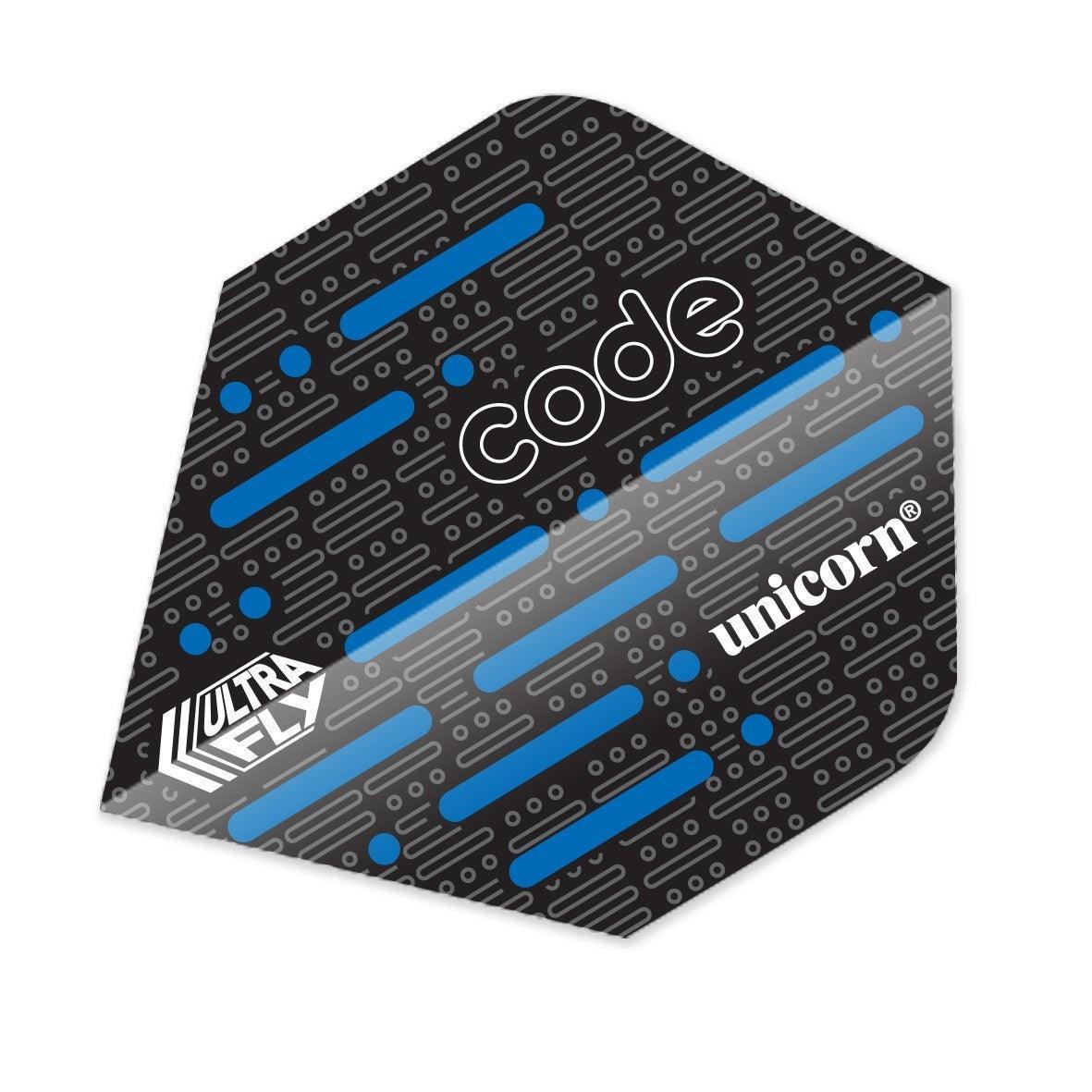 Unicorn - Ultrafly Plus Code Blau - 100 Micron - Darts Flights - Direct Darts - 1