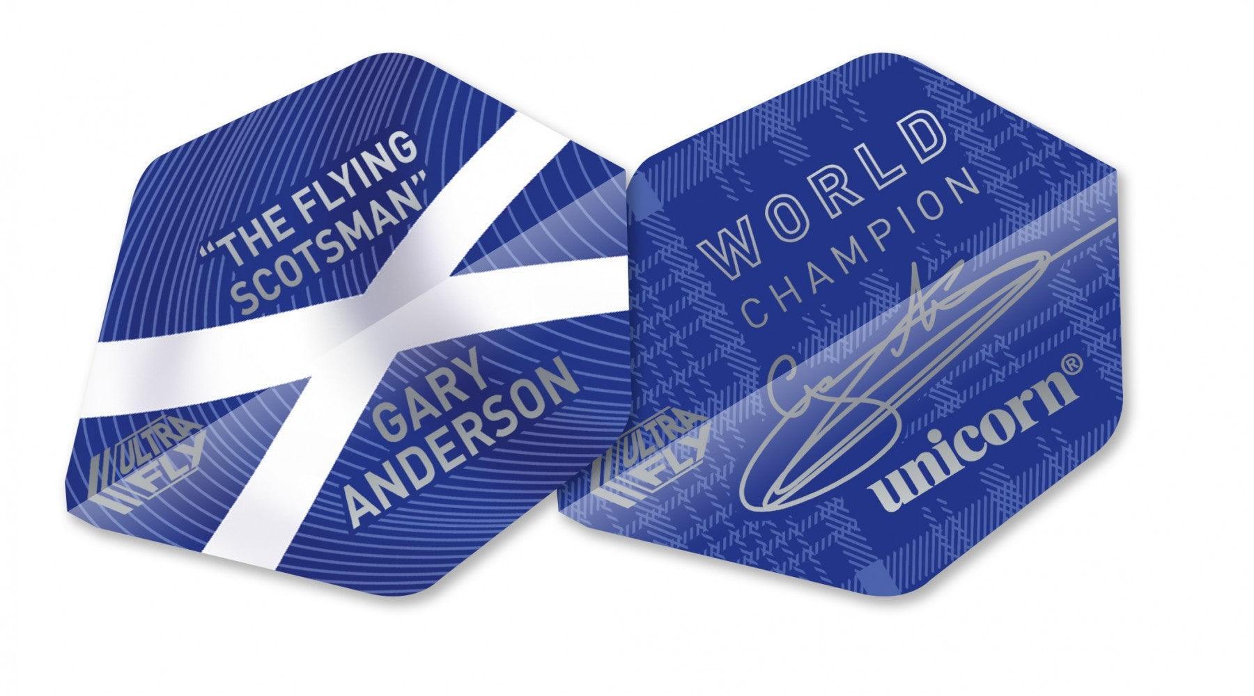 Unicorn - Ultrafly W/C G.Anderson Blau - 75 Micron - Darts Flights - Direct Darts - 1