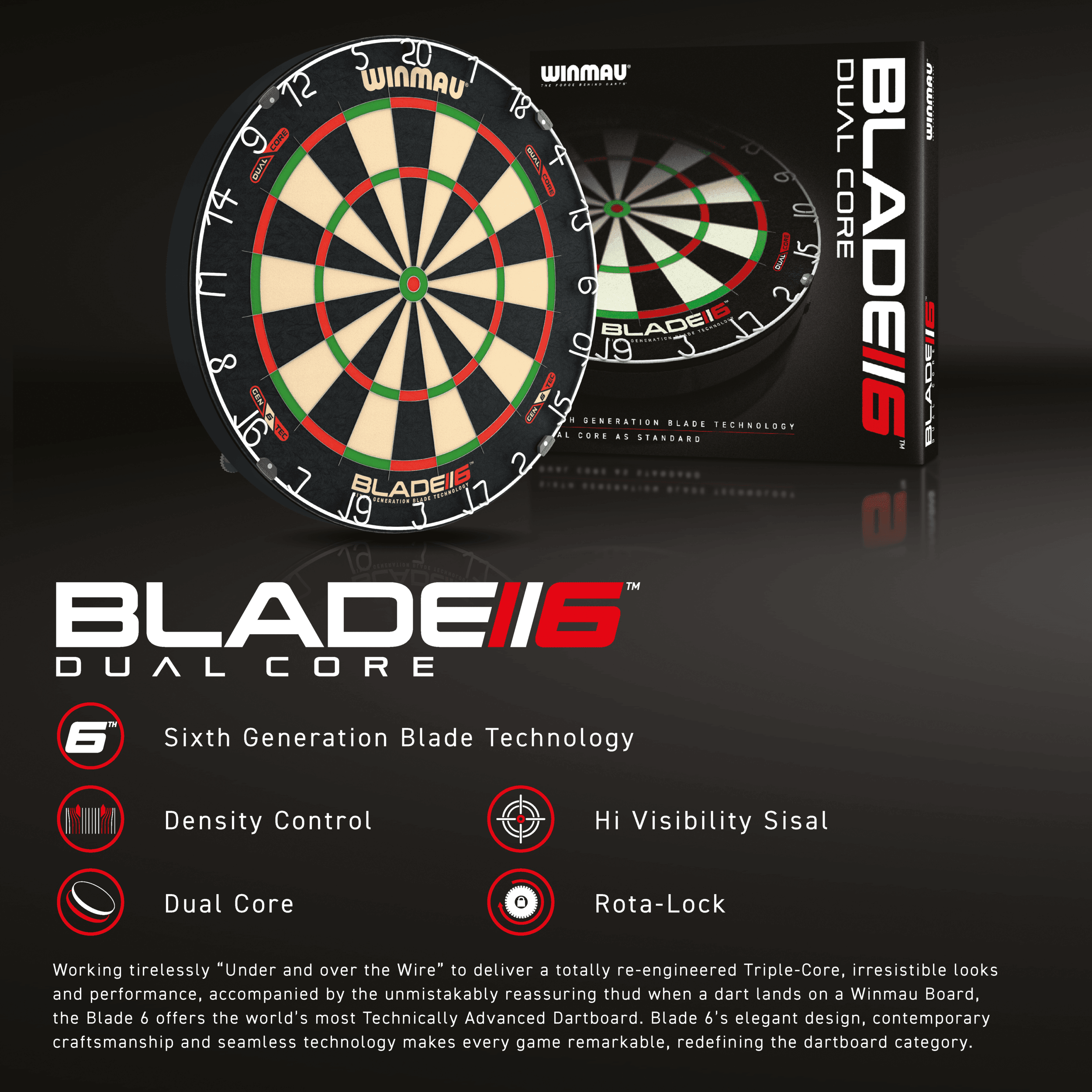 Winmau - Blade 6 Dual Core - Dartscheiben - Direct Darts - 6