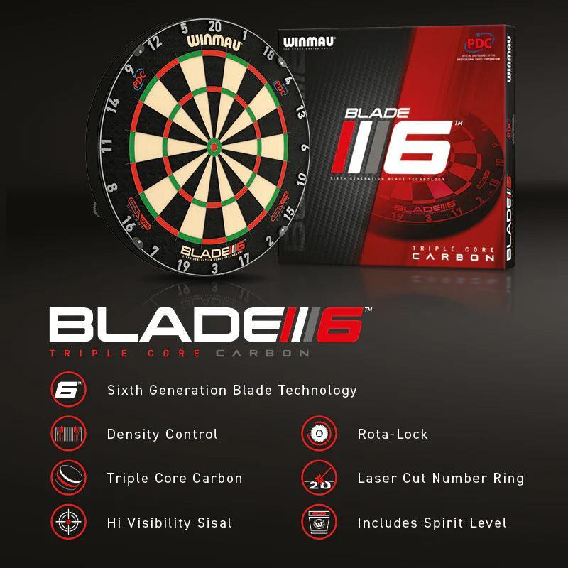 Winmau - Blade 6 Triple Core Pdc Logoval - Dartscheiben - Direct Darts - 6