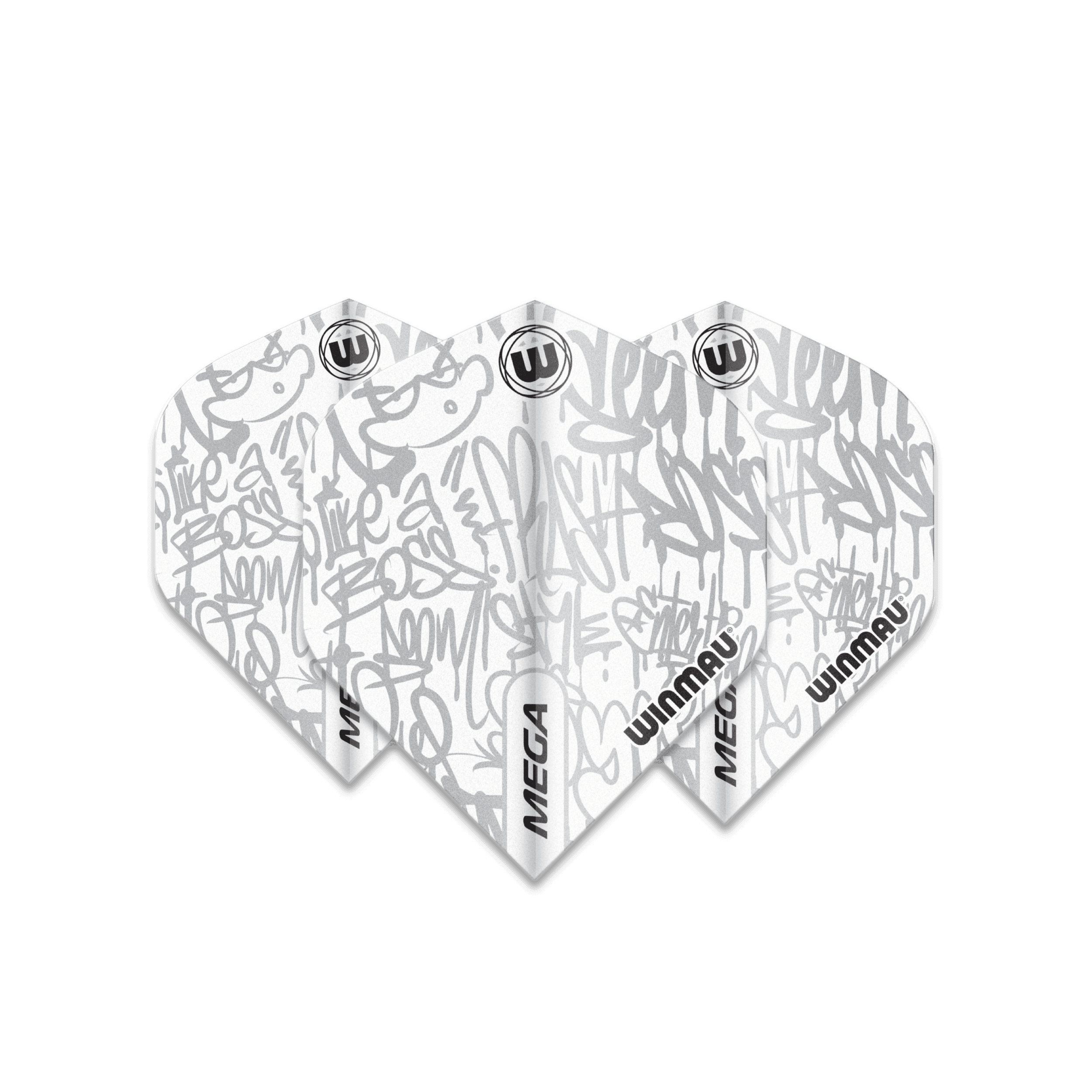 Winmau - Mega Standard Weiß - 75 Micron - Dart Flights - Direct Darts - 1