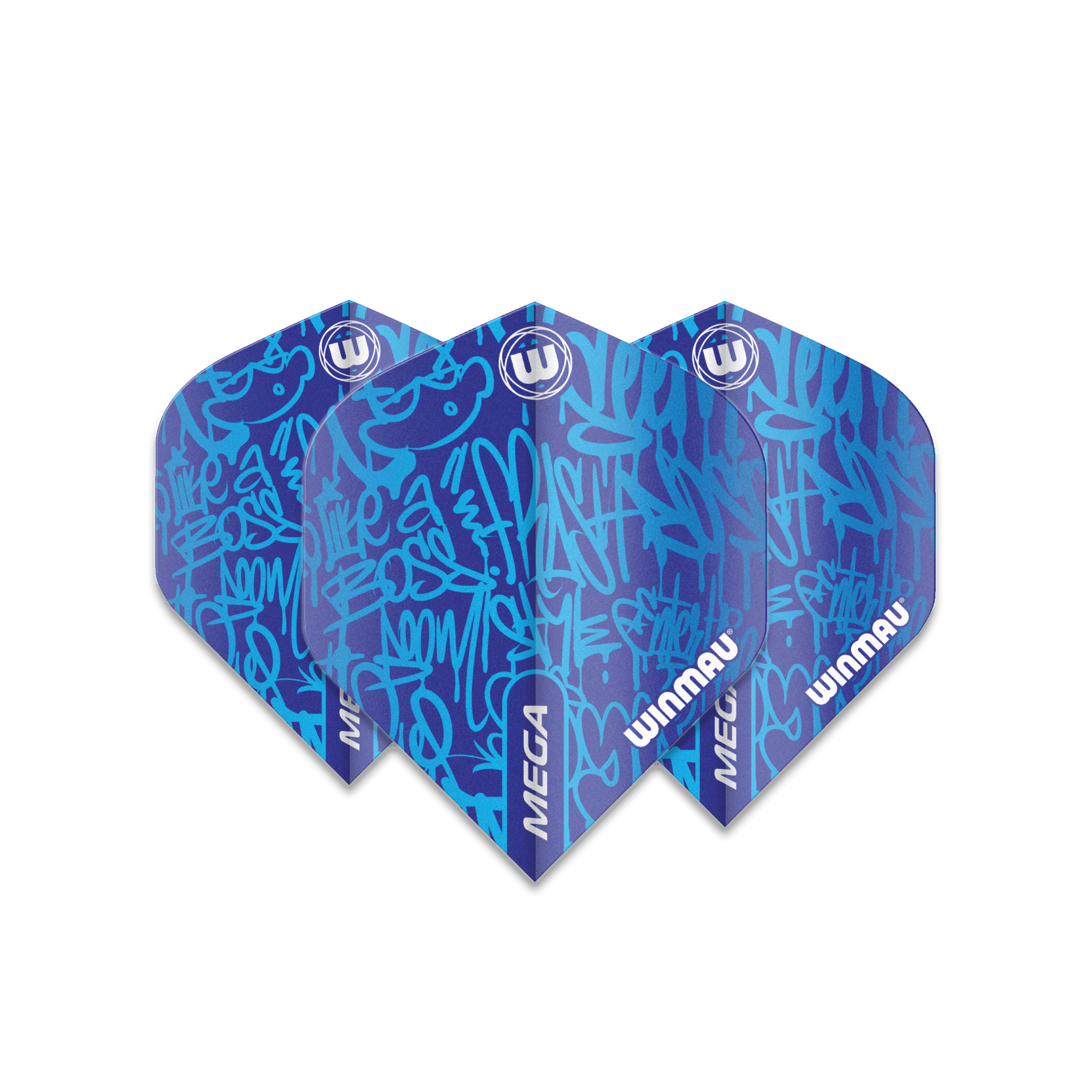 Winmau - Mega Standard Blau - 75 Micron - Dart Flights - Direct Darts - 1
