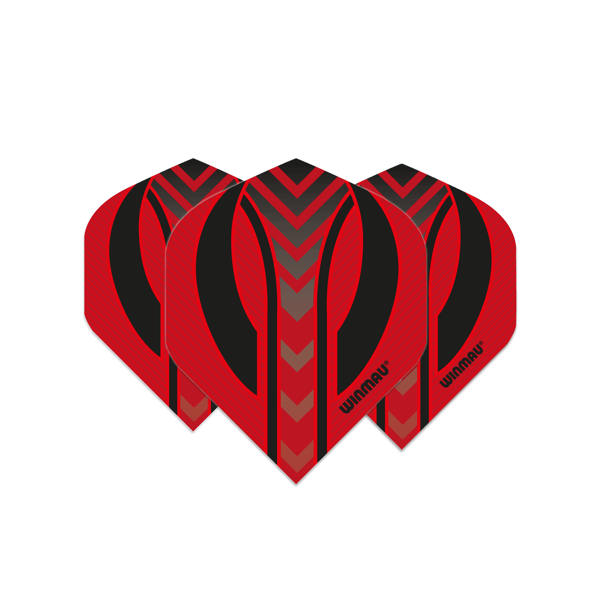 Winmau - Mega Standard Rot & Schwarz - 75 Micron - Dart Flights - Direct Darts - 1