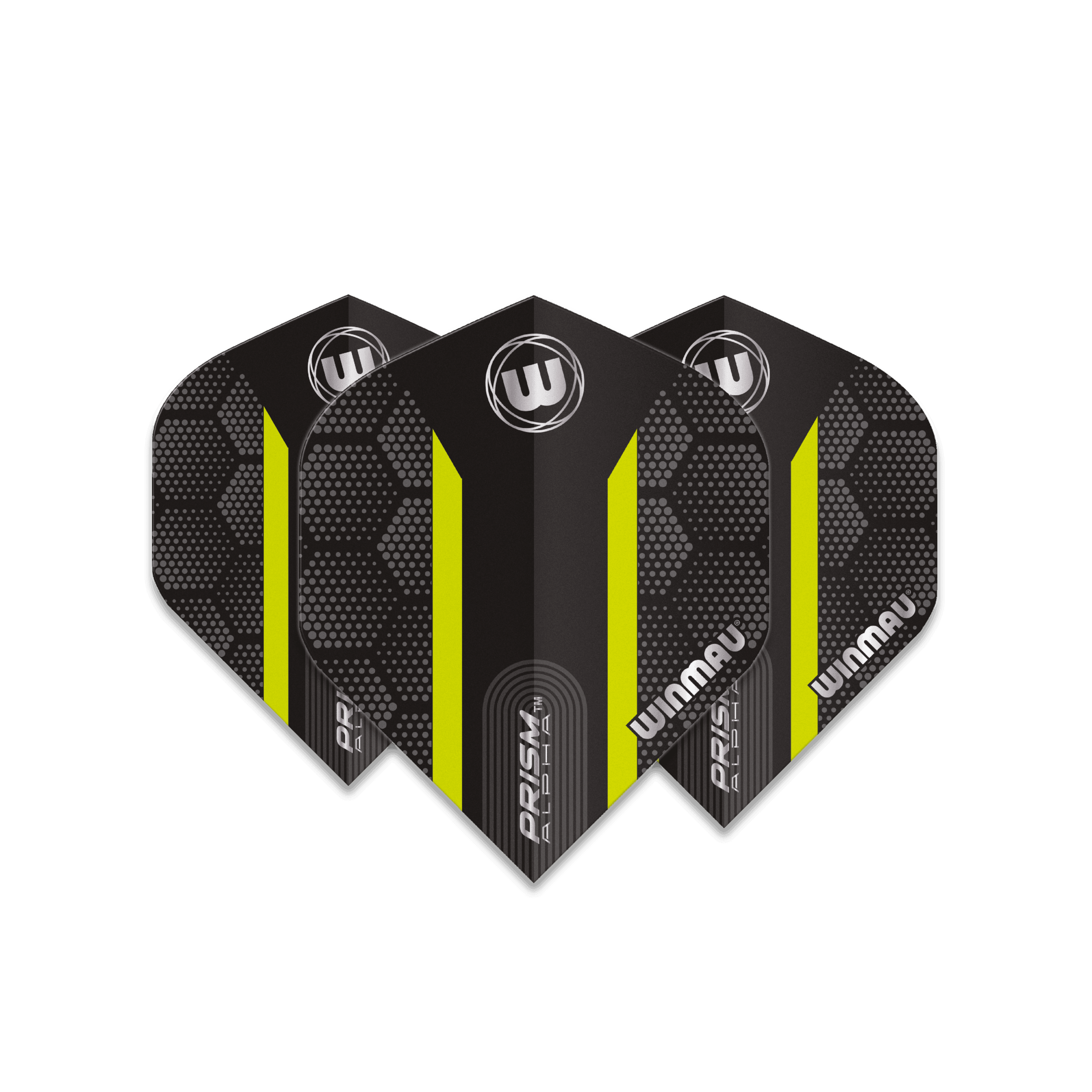 Winmau - Prism Alpha Schwarz & Grün Hexagon - 100 Micron - Dart Flights - Direct Darts - 1