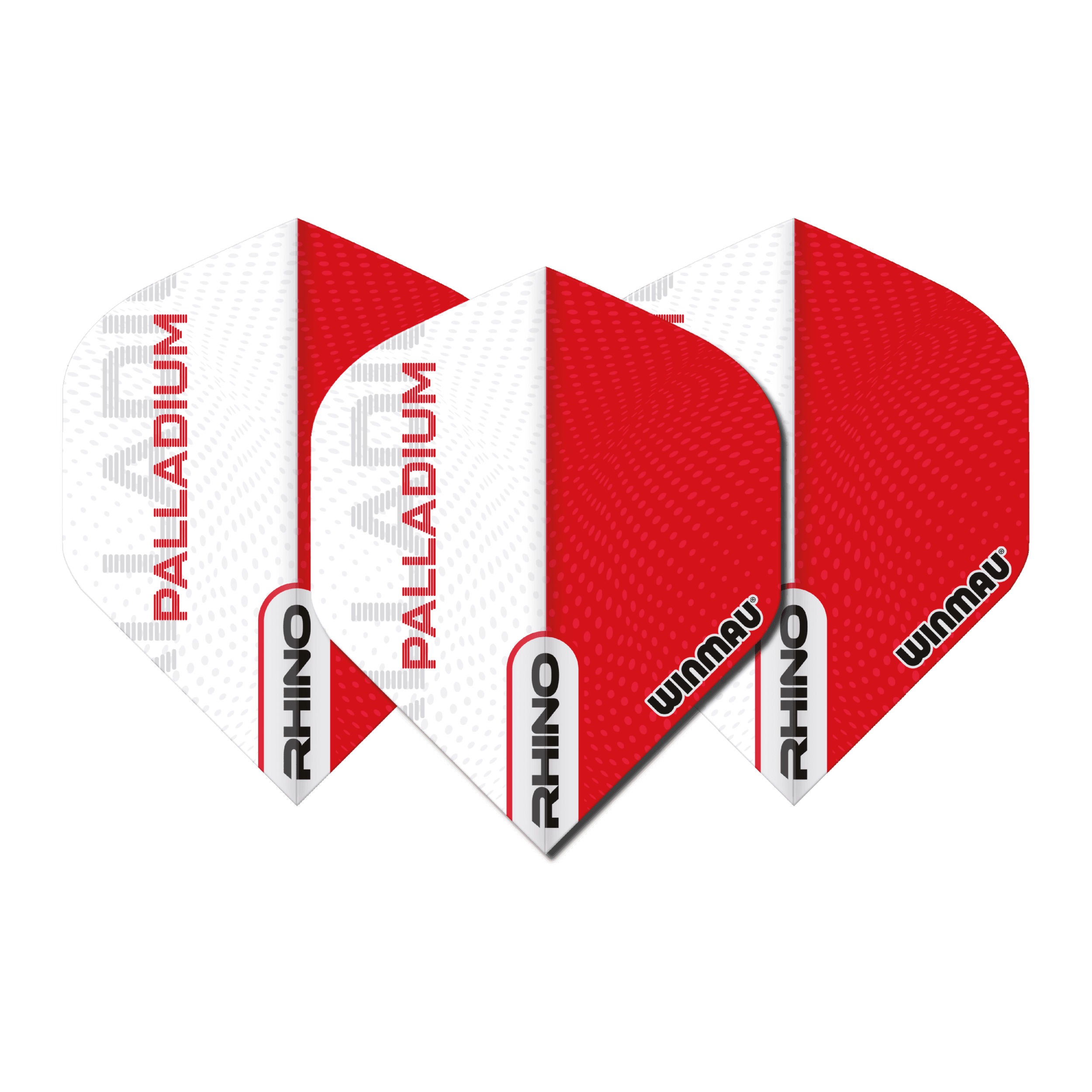 Winmau - Rhino Weiß & Rot - 100 Micron - Dart Flights - Direct Darts - 1