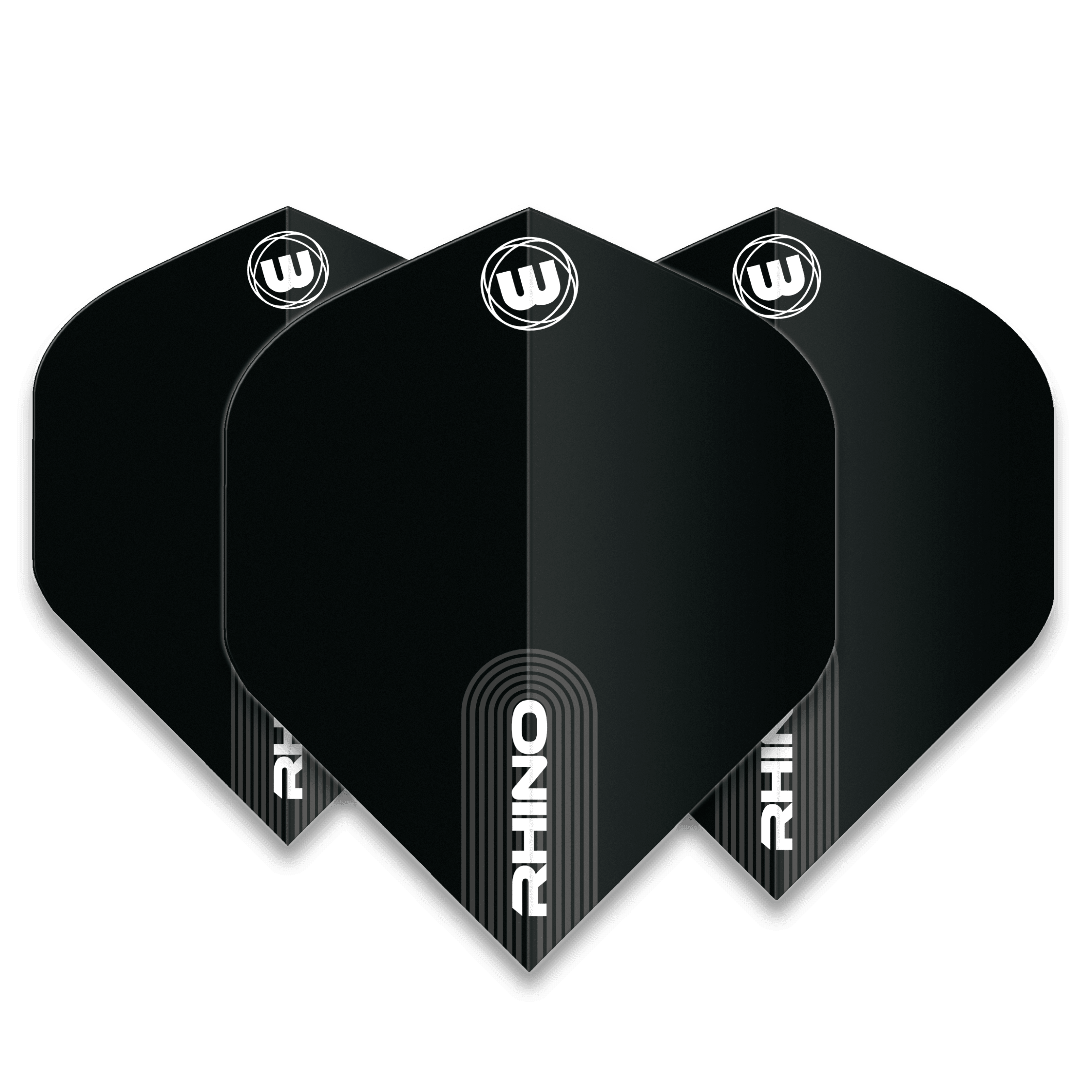 Winmau - Rhino Schwarz Extra Vastag Standard - 100 Micron - Dart Flights - Direct Darts - 1