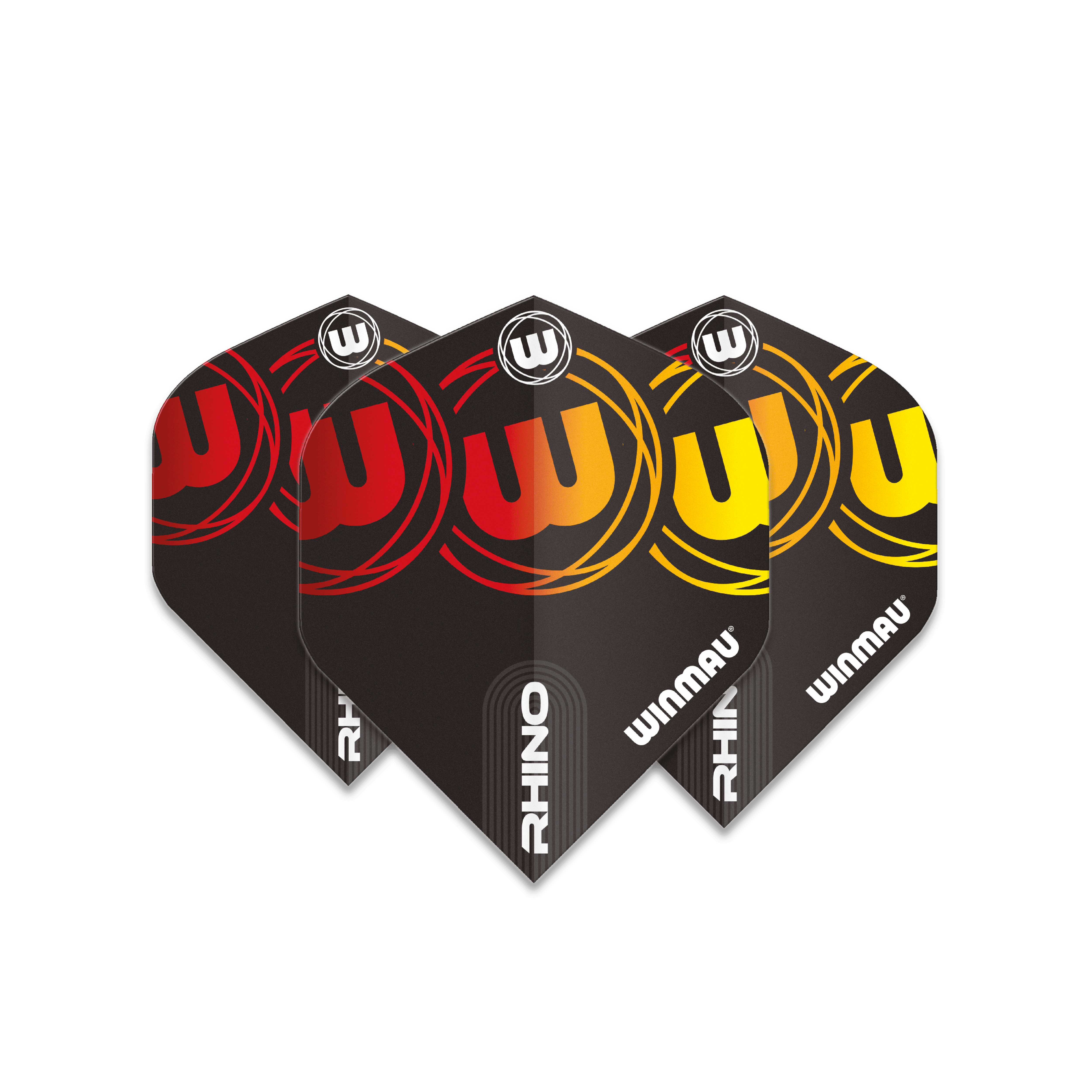 Winmau - Rhino Rot & Gelb - 100 Micron - Dart Flights - Direct Darts - 1