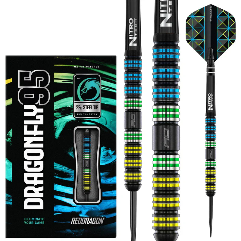 Red Dragon - Dragonfly 95 Black - Parallel 95% - Steeldarts - Direct Darts - 2