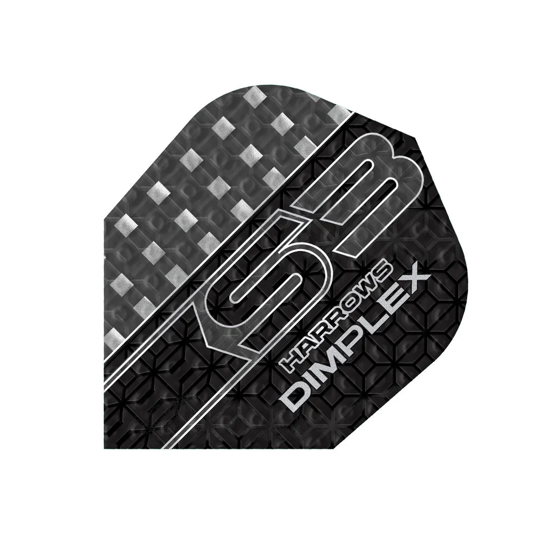 Harrows - Dimplex S3 Schwarz - No6 - 100 Micron - Dart Flights - Direct Darts - 1