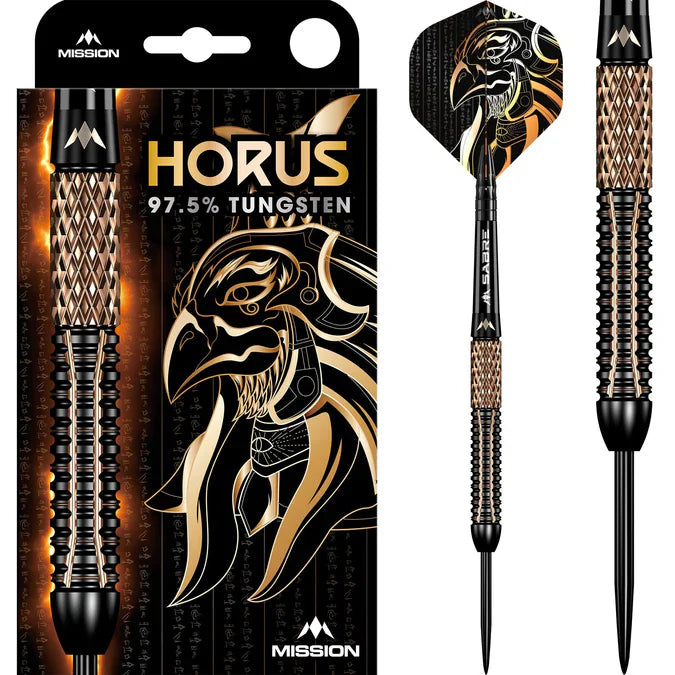 Mission - Horus 97,5% - Schwarz & Bronze - Steeldarts - Direct Darts - 2