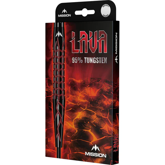 Mission - Lava 95% - Schwarz & Rot - Steeldarts - Direct Darts - 4