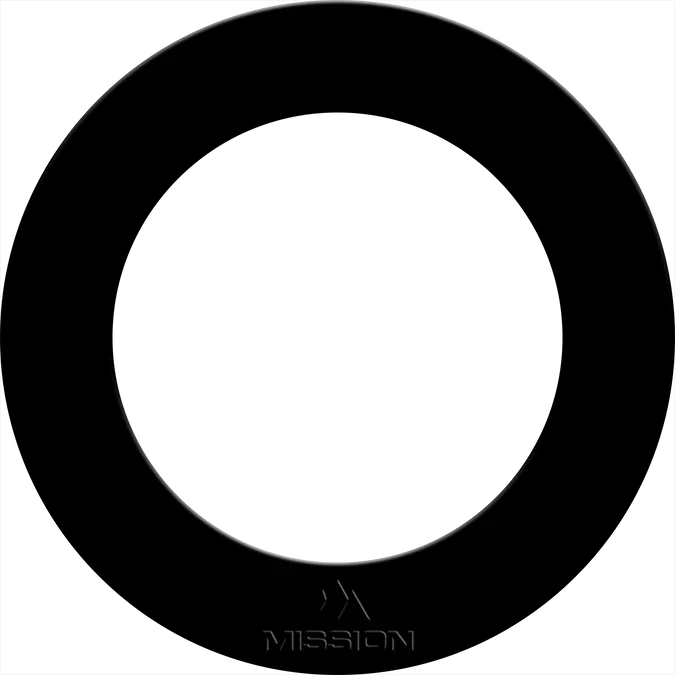 Mission - Logo 3D - Heavy Duty - Schwarz - Dartboard Surround - Direct Darts - 1
