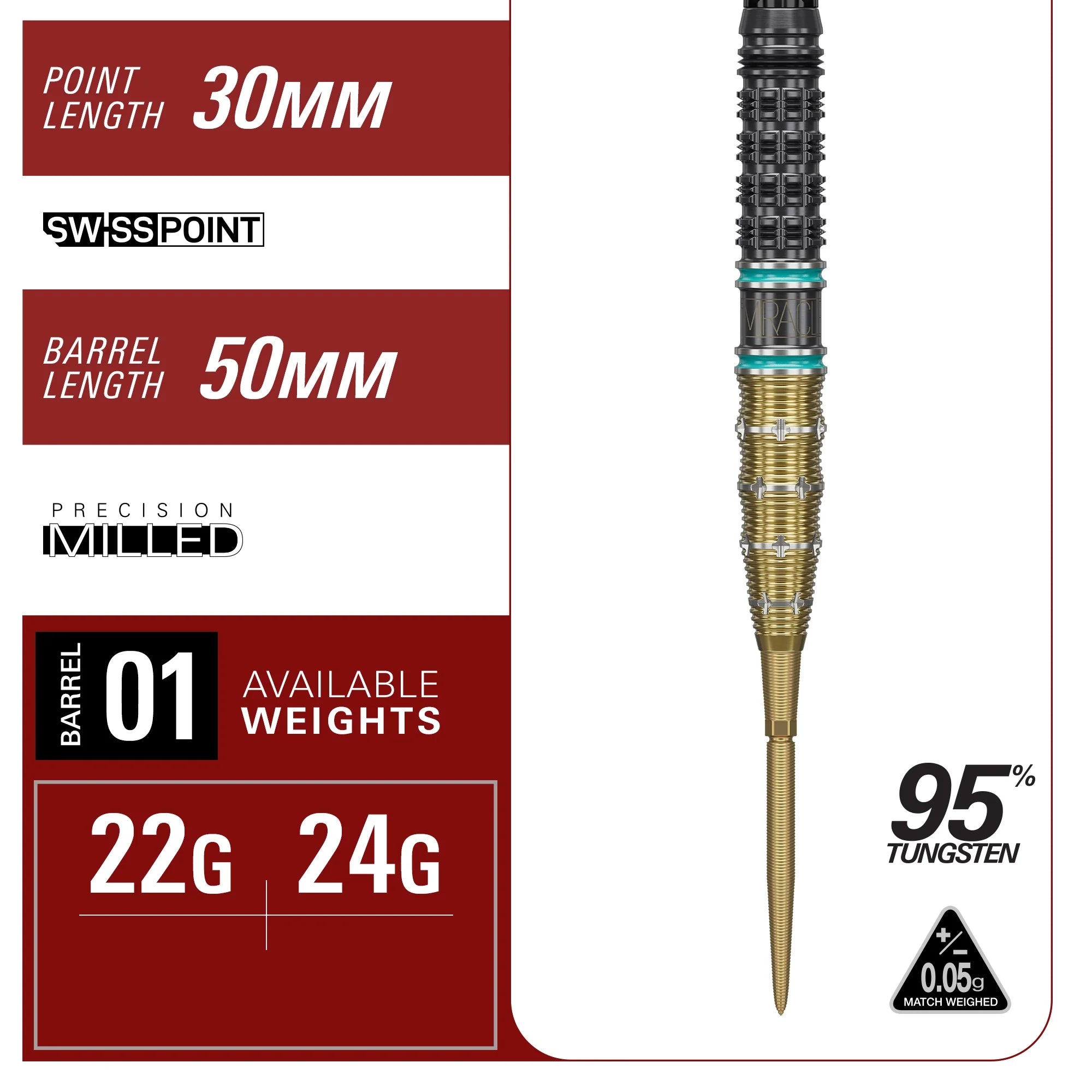 Target Japan - The Miracle Gen7.5 - 95 - Steeldarts - Direct Darts - 3