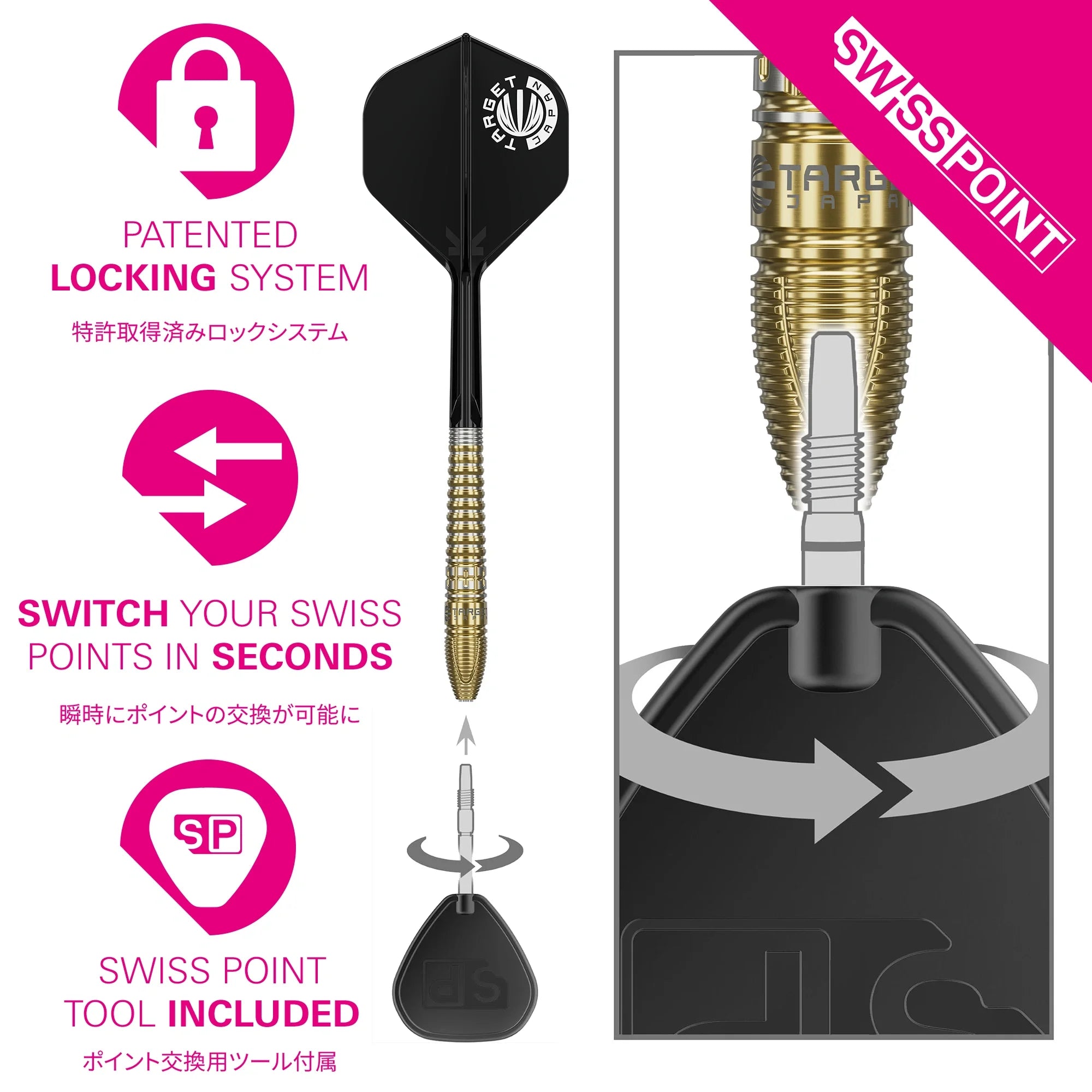 Target Japan - Prime Series Hot Shot Gen3 - 90% - Steeldarts - Direct Darts - 5