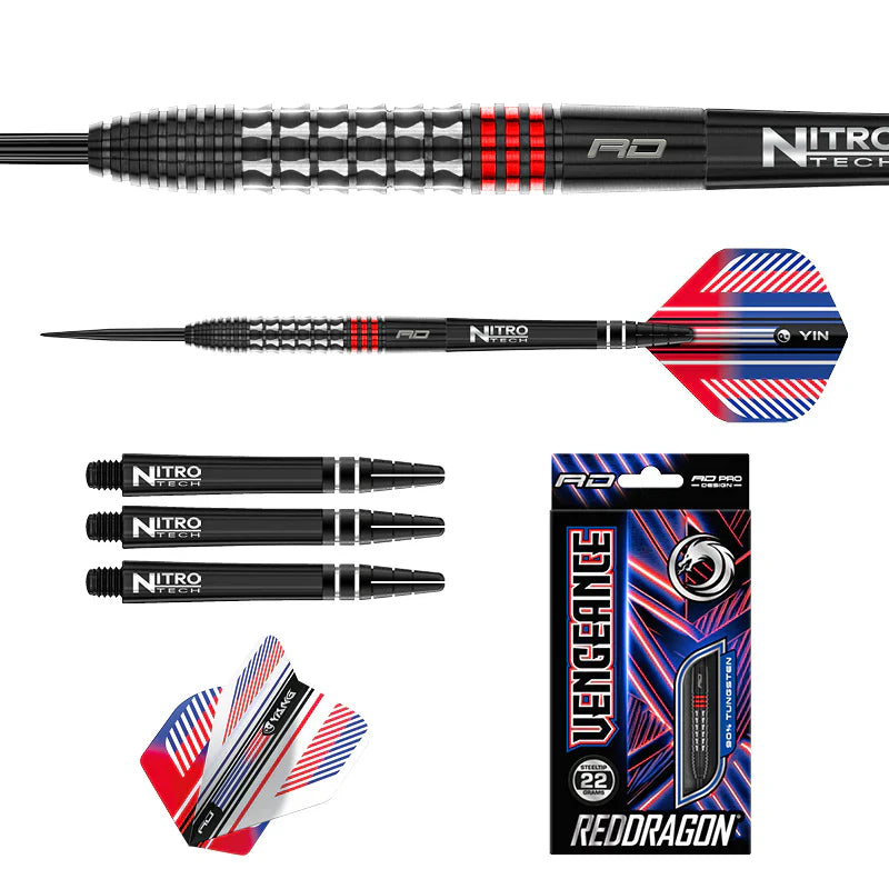 Red Dragon - Vengeance Rot - Steeldarts - Direct Darts - 5