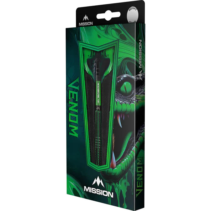 Mission - Venom 90% - Schwarz & Grün - Steeldarts - Direct Darts - 4