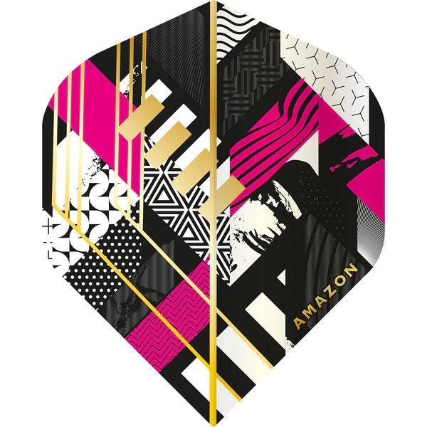 Amazon - Abstract - Schwarz & Magenta - No2 - 100 Micron - Dart Flights - Direct Darts - 1