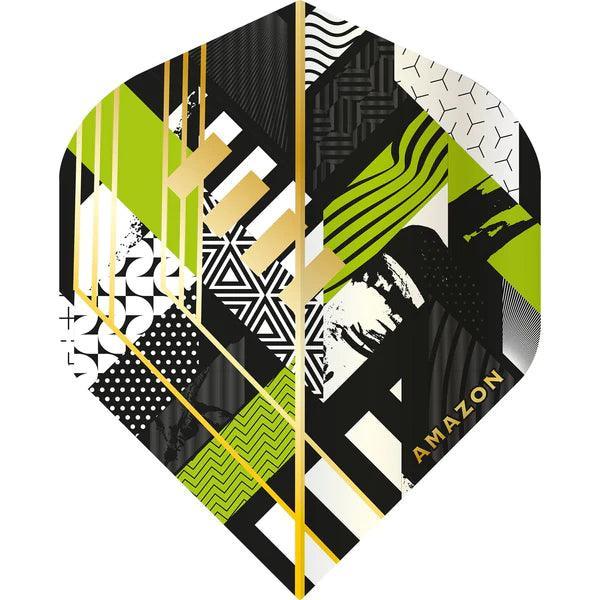 Amazon - Abstract - Schwarz & Grün - No2 - 100 Micron - Dart Flights - Direct Darts - 1