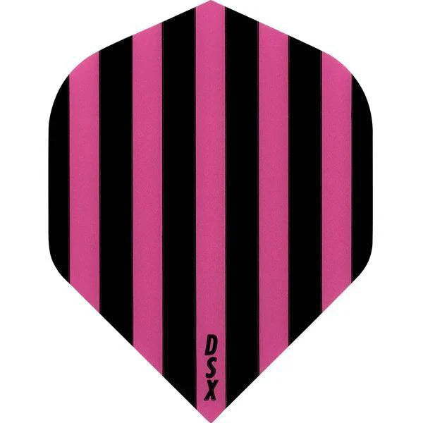 Designa - Dsx Football - Schwarz & Rosa - No2 - 100 Micron - Dart Flights - Direct Darts - 1